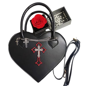 Women Heart Cross Y2k Purse