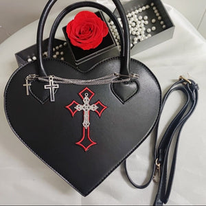 Women Heart Cross Y2k Purse