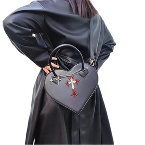 Women Heart Cross Y2k Purse