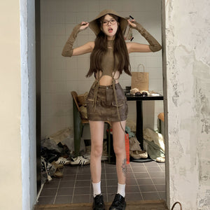 Women Hooded Crop Top