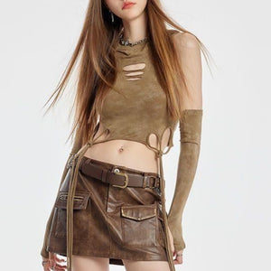 Women Hooded Crop Top