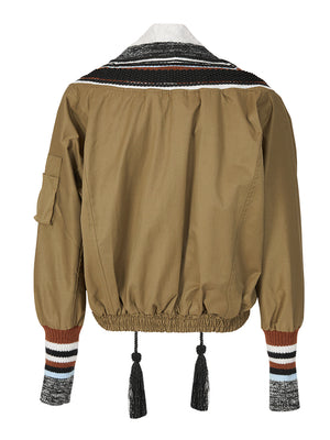 Women Jacket Rivet Patchwork Spring