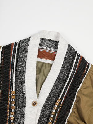 Women Jacket Rivet Patchwork Spring