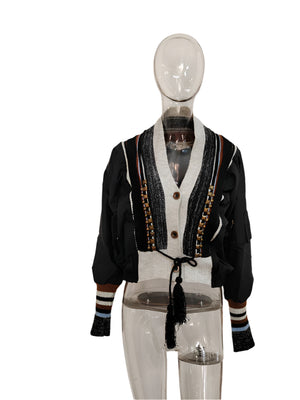 Women Jacket Rivet Patchwork Spring