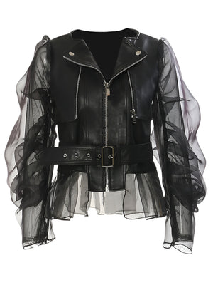 Women Jacket Spring Leather PU New