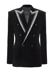 Veste Blazer Printemps Velours Femme