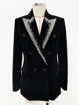 Women Jacket Spring Velvet Blazer
