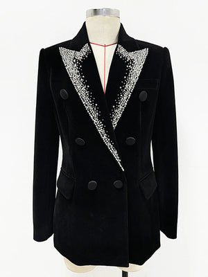 Women Jacket Spring Velvet Blazer