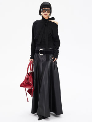 Women Long Sleeve Black T Shirt