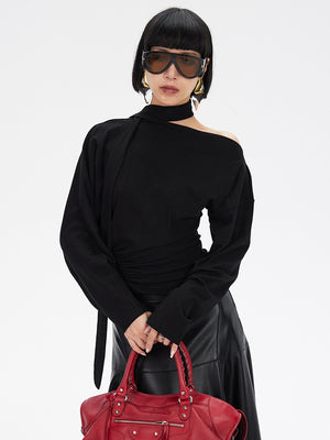 Women Long Sleeve Black T Shirt