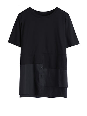 Women Plain Black T Shirt