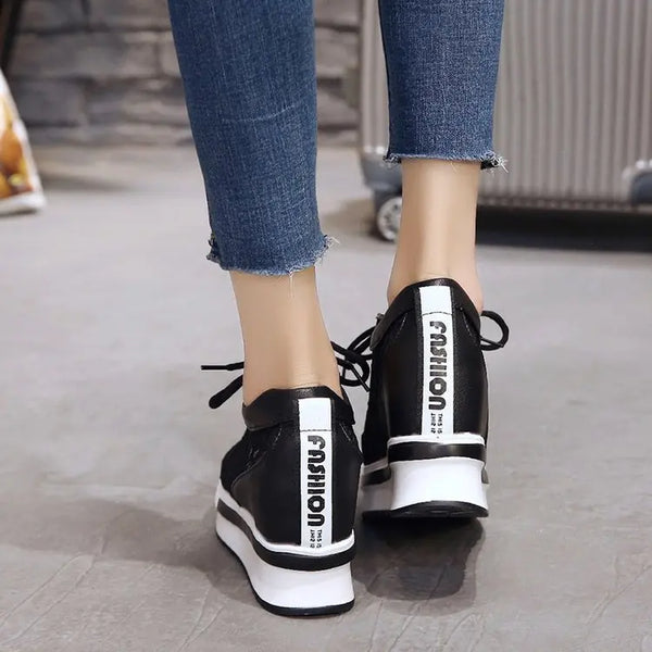 Women Platform Sneakers Black