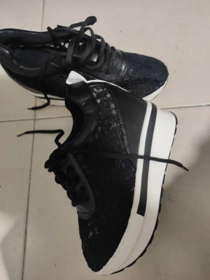 Women Platform Sneakers Black