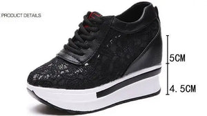 Women Platform Sneakers Black