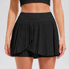 Jupe-short plissée noire pour femme