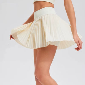 Women Pleated Black Skort