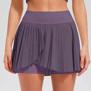 Women Pleated Black Skort