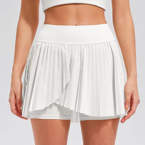 Women Pleated Black Skort