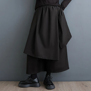 Women Pleated Skirt Pants