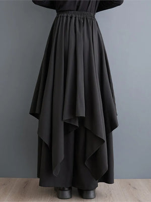 Women Pleated Skirt Pants