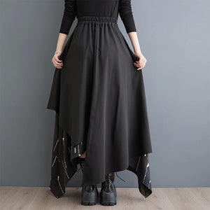 Women Pleated Skirt Pants