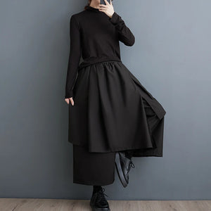 Women Pleated Skirt Pants