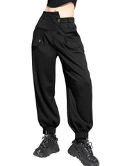 Pantalon cargo à cordon de serrage pour femme