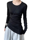 Women Slim T-shirt New Round Neck