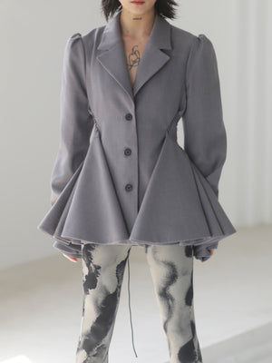 Women Spring Backless Mesh Suit Jacket