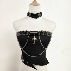Women Strapless Crop Top