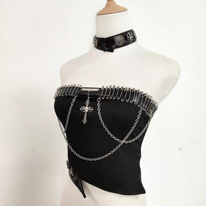Women Strapless Crop Top