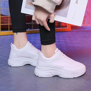 Women White Platform Sneakers