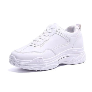 Women White Platform Sneakers
