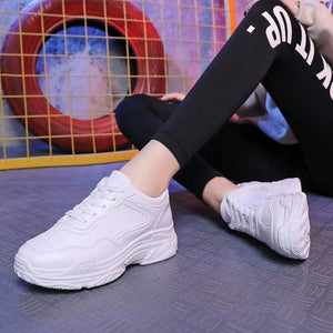 Women White Platform Sneakers