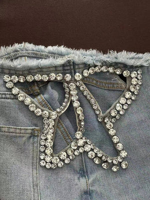 Women Y2K Jeans Star Cutout