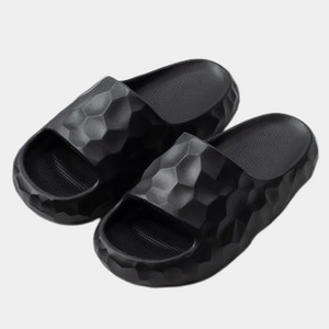Womens Black Chunky Sandals