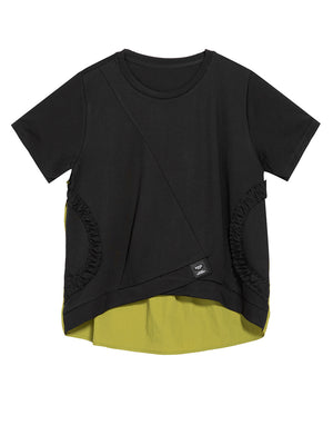 Damen-T-Shirt aus schwarzer Baumwolle