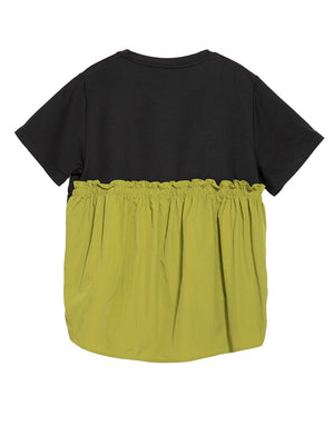 Damen-T-Shirt aus schwarzer Baumwolle