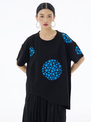 Women's Black Crew Neck T Shirt
