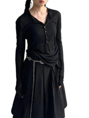 T-shirt noir de créateur pour femme