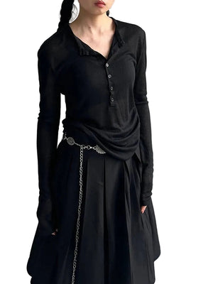 Women's Black Designer T Shirt