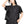 Women's Black Dot Printed Oversized T-shirt - product view on white background