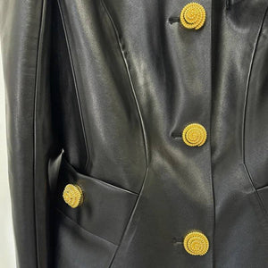 Women's Black Faux PU Leather Jacket