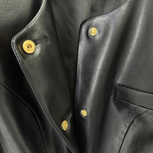 Women's Black Faux PU Leather Jacket