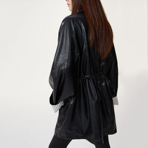 Women's Black Faux PU Leather Jackets