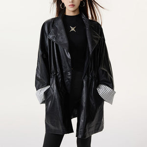 Women's Black Faux PU Leather Jackets