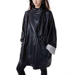 Women's Black Faux PU Leather Jackets