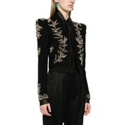 Veste habillée noire pour femme