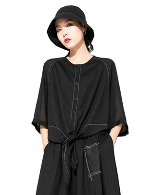 Women's Black Half Sleeve T Shirts