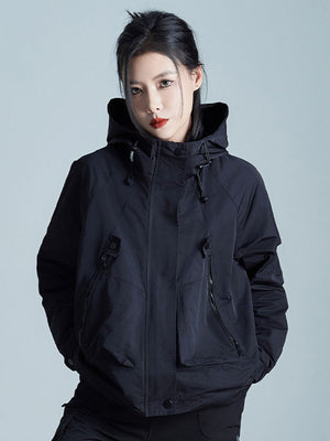 Women's Black Jacket With Hood